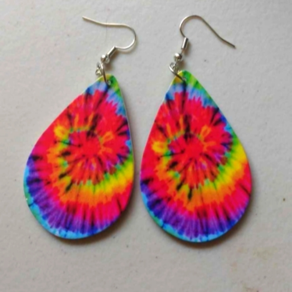 Tye Dye Earrings - Picture 2 of 3